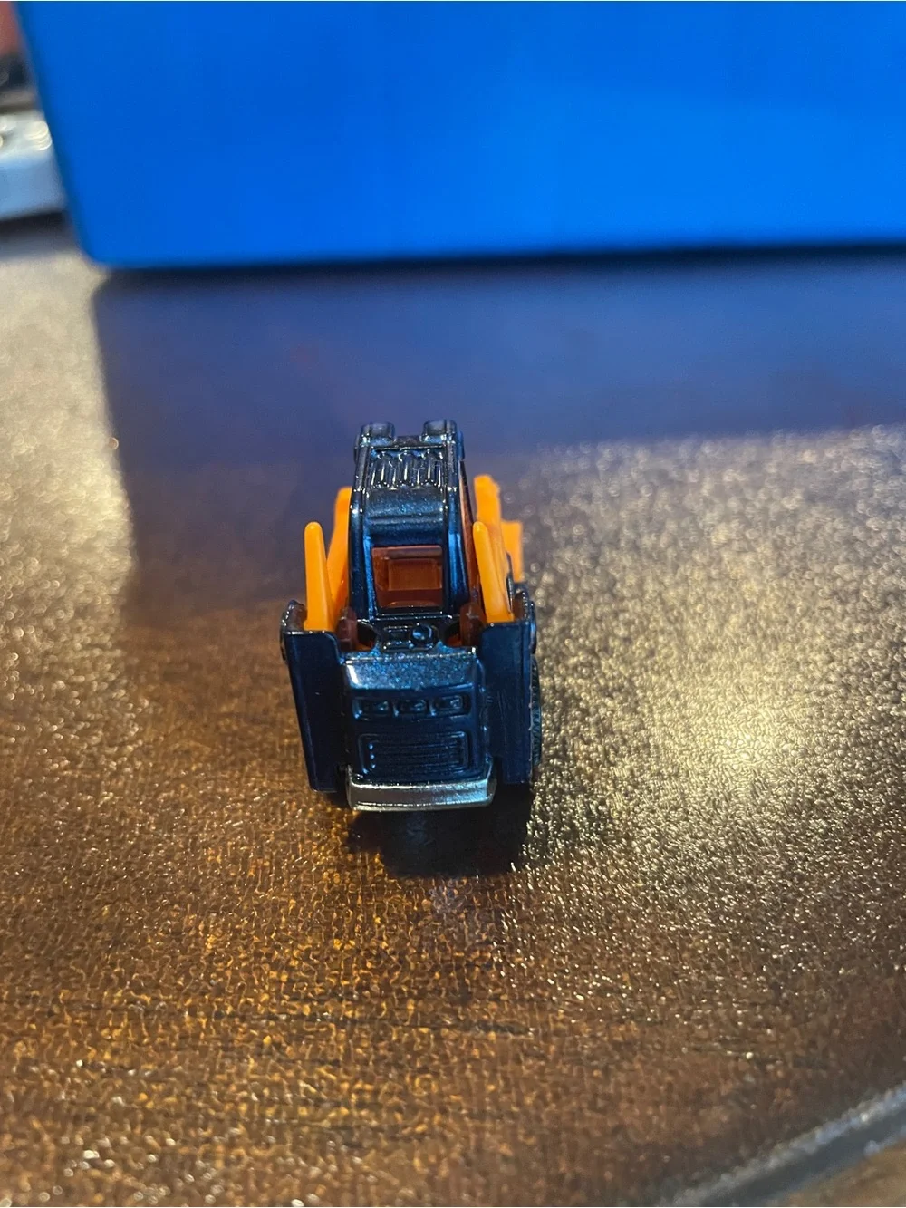 2009 Matchbox Skidster Toybox Construction Vehicle Blue Orange
